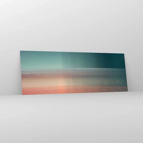 Obraz na skle - Abstrakce: vlny světla - 140x50 cm