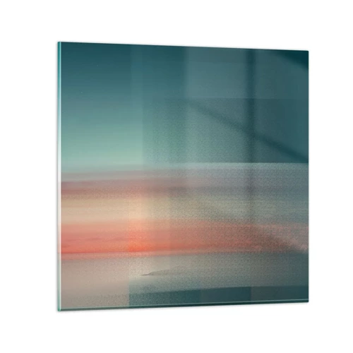 Obraz na skle - Abstrakce: vlny světla - 30x30 cm
