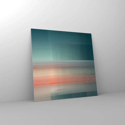 Obraz na skle - Abstrakce: vlny světla - 60x60 cm