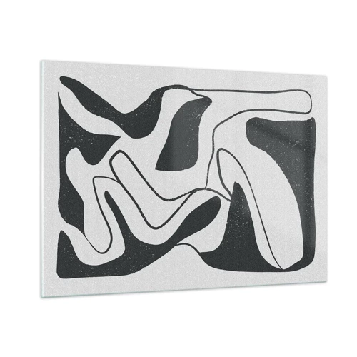Obraz na skle - Abstraktní hra v labyrintu - 100x70 cm