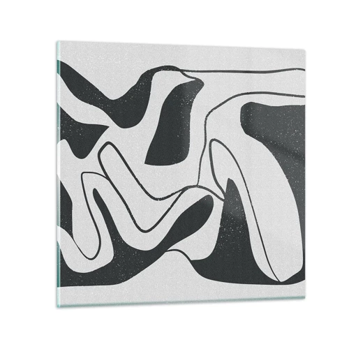 Obraz na skle - Abstraktní hra v labyrintu - 30x30 cm
