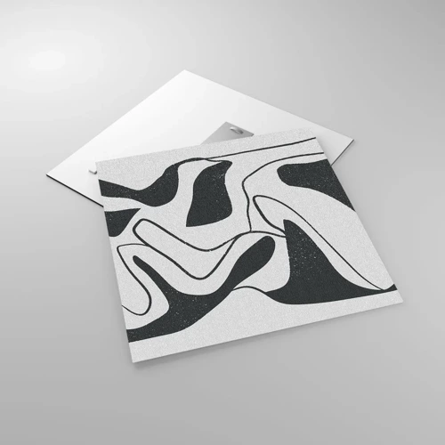 Obraz na skle - Abstraktní hra v labyrintu - 50x50 cm