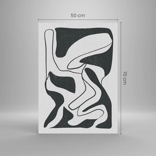 Obraz na skle - Abstraktní hra v labyrintu - 50x70 cm
