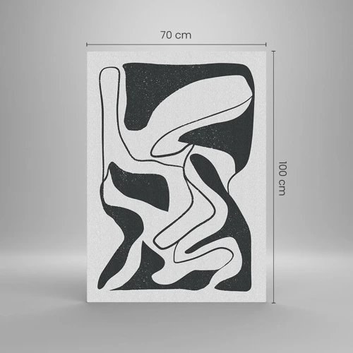 Obraz na skle - Abstraktní hra v labyrintu - 70x100 cm