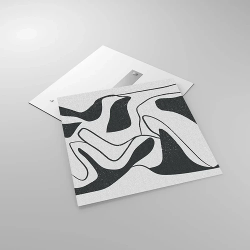 Obraz na skle - Abstraktní hra v labyrintu - 70x70 cm