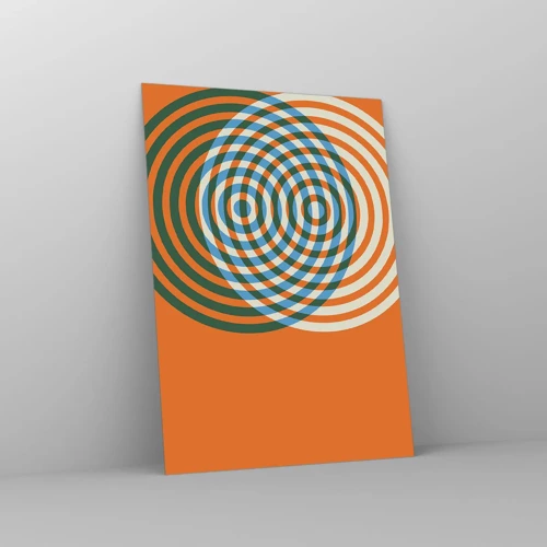 Obraz na skle - Abstraktní kruhová variace - 50x70 cm