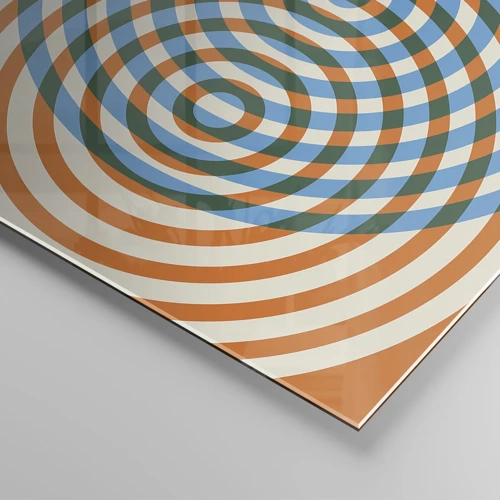 Obraz na skle - Abstraktní kruhová variace - 50x70 cm