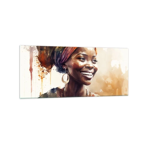 Obraz na skle - Africká královna - 120x50 cm