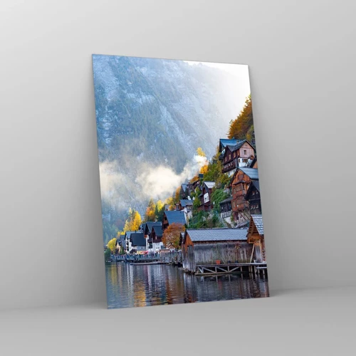 Obraz na skle - Alpská krajina - 50x70 cm