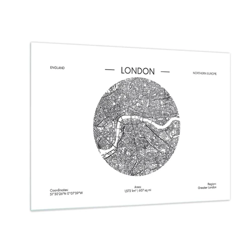 Obraz na skle - Anatomie Londýna - 70x50 cm