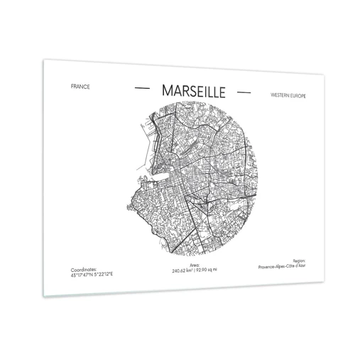 Obraz na skle - Anatomie Marseille - 70x50 cm