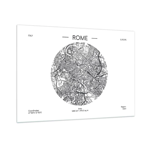 Obraz na skle - Anatomie Říma - 100x70 cm