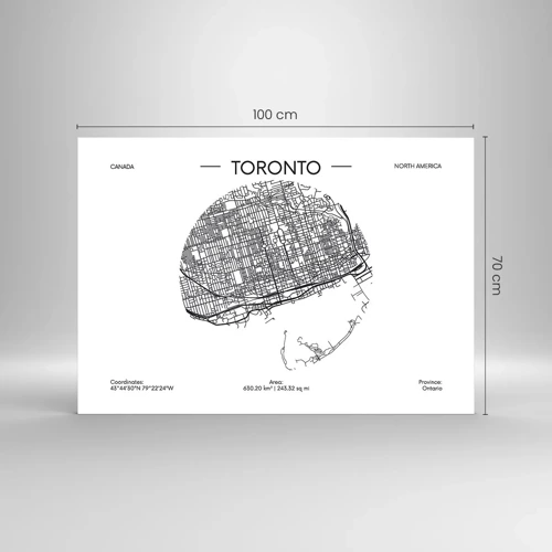 Obraz na skle - Anatomie Toronta - 100x70 cm