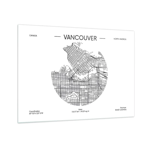 Obraz na skle - Anatomie Vancouveru - 70x50 cm