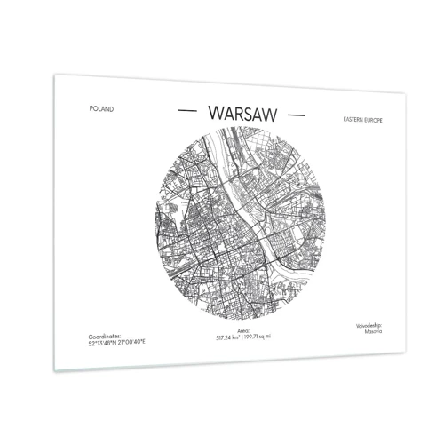 Obraz na skle - Anatomie Varšavy - 70x50 cm