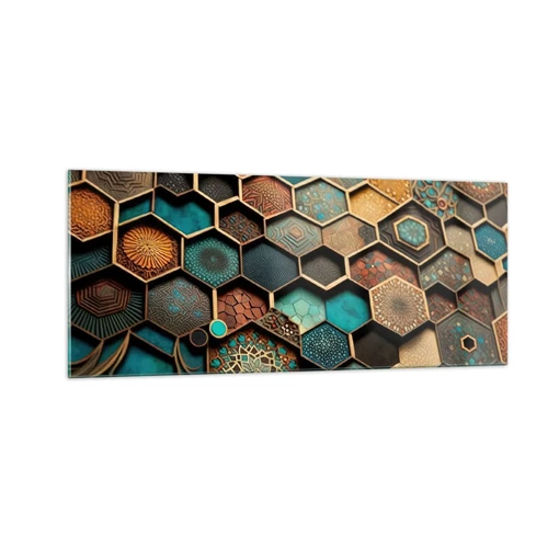 Obraz na skle - Arabské ornamenty – variace - 100x40 cm