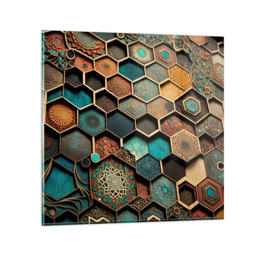 Obraz na skle - Arabské ornamenty – variace - 40x40 cm
