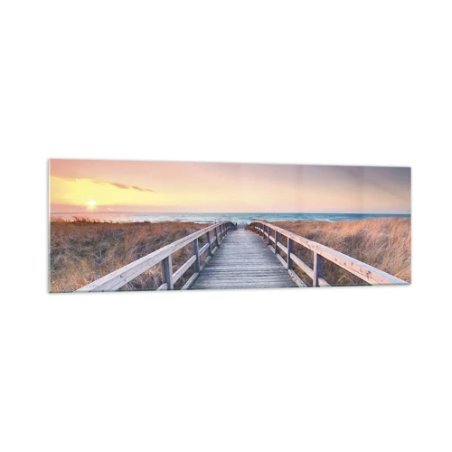 Obraz na skle - Baltská večerní polární záře - 160x50 cm