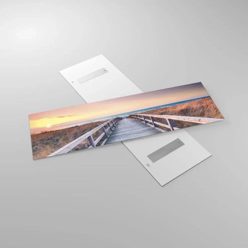 Obraz na skle - Baltská večerní polární záře - 160x50 cm