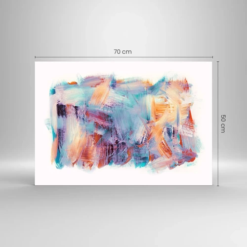 Obraz na skle - Barevný nepořádek - 70x50 cm