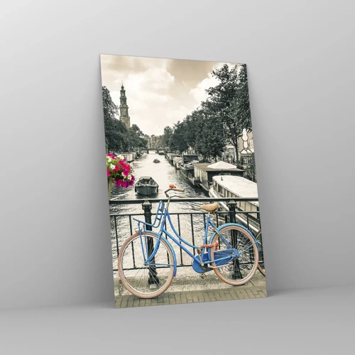 Obraz na skle - Barvy  amsterdamské ulice - 80x120 cm