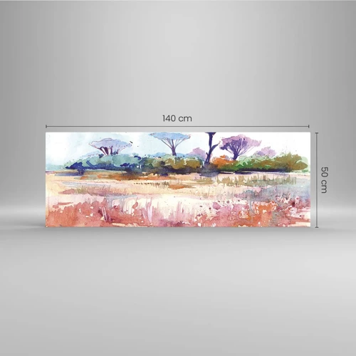 Obraz na skle - Barvy savany - 140x50 cm