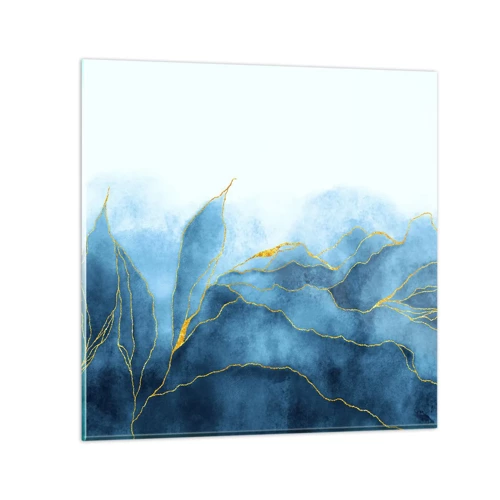 Obraz na skle - Blankyt ve zlatě - 30x30 cm