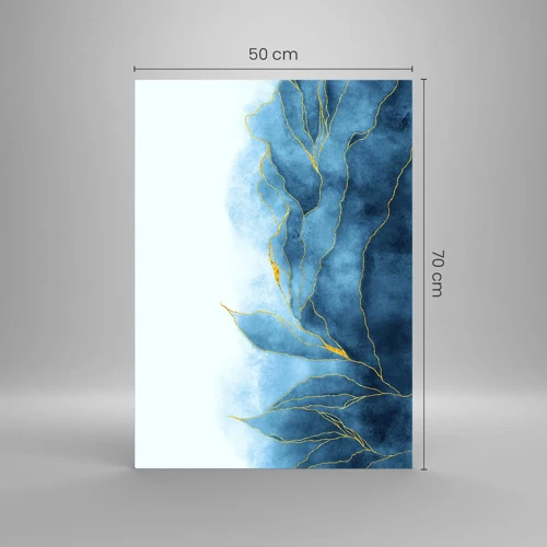 Obraz na skle - Blankyt ve zlatě - 50x70 cm