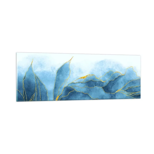 Obraz na skle - Blankyt ve zlatě - 90x30 cm