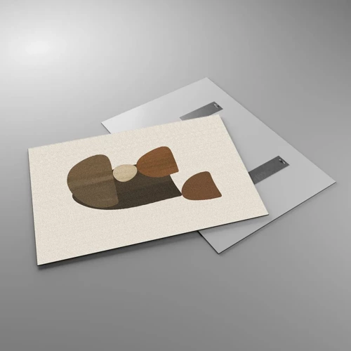 Obraz na skle - Bronzová kompozice - 100x70 cm