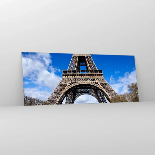 Obraz na skle - Celá Paříž u jejích nohou - 100x40 cm