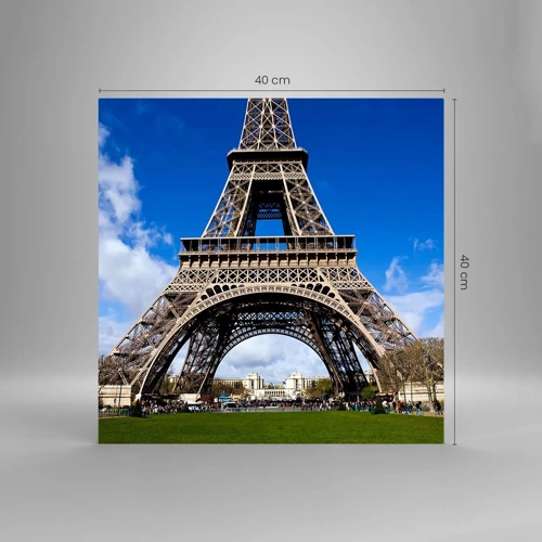 Obraz na skle - Celá Paříž u jejích nohou - 40x40 cm