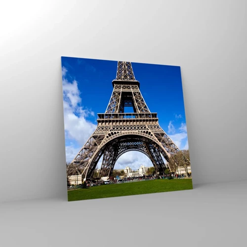 Obraz na skle - Celá Paříž u jejích nohou - 40x40 cm