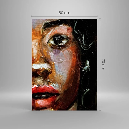 Obraz na skle - Černá a jas - 50x70 cm