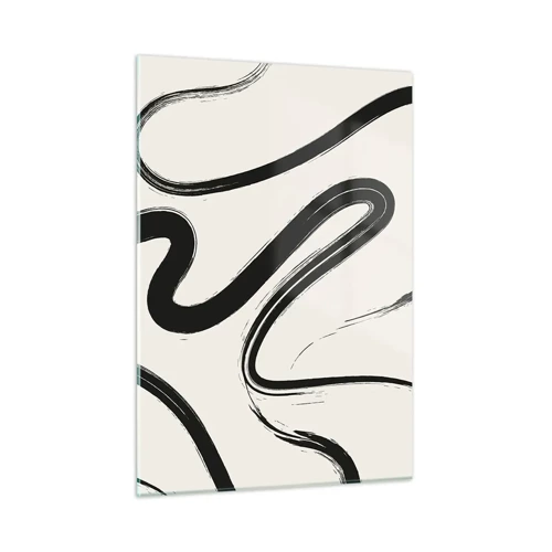 Obraz na skle - Černobílý rozmar - 50x70 cm