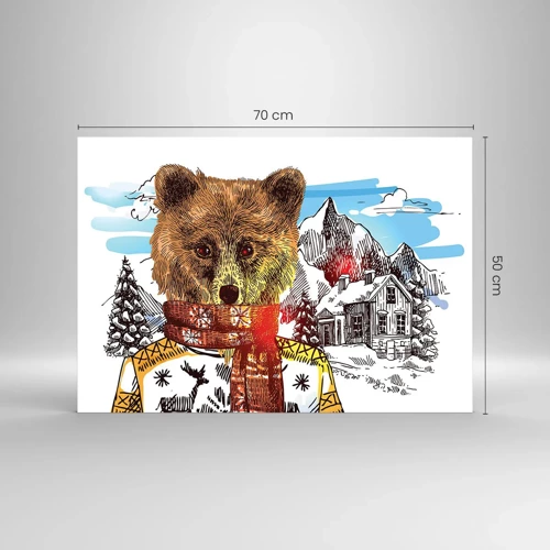 Obraz na skle - Chata medvídka - 70x50 cm