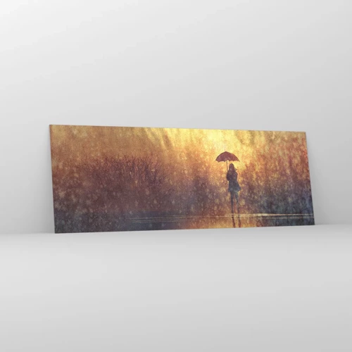 Obraz na skle - Cítím, že se na mě někdo dívá - 140x50 cm