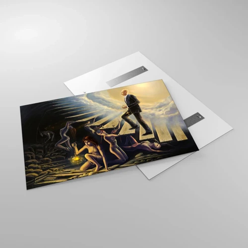 Obraz na skle - Dantovo putování ke světlu - 120x80 cm