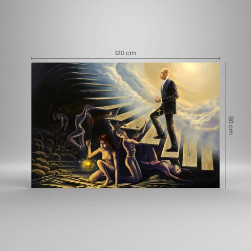 Obraz na skle - Dantovo putování ke světlu - 120x80 cm