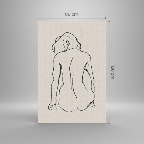Obraz na skle - Dívčí akt - 80x120 cm