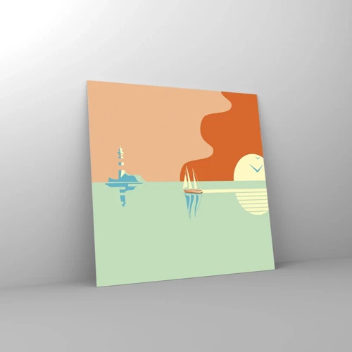 Obraz na skle - Dokonalá mořská krajina - 60x60 cm