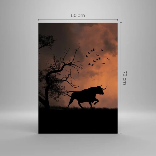 Obraz na skle - Dramatické představení přírody - 50x70 cm
