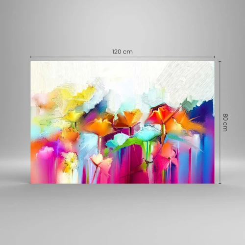 Obraz na skle - Duha rozkvetla - 120x80 cm