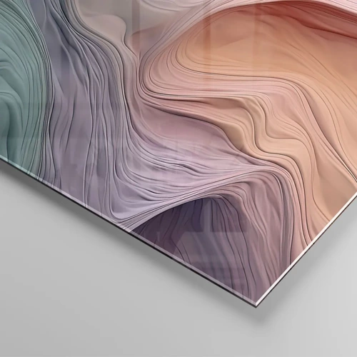 Obraz na skle - Duhová vlna - 60x60 cm