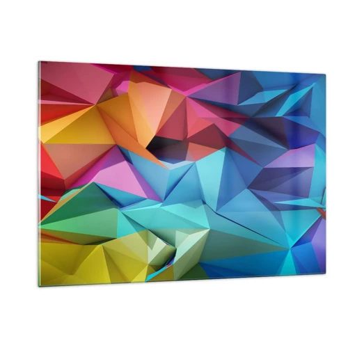 Obraz na skle - Duhové origami - 120x80 cm