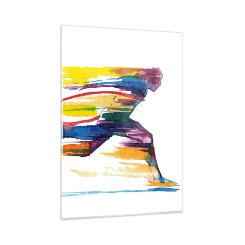 Obraz na skle - Duhový běh - 50x70 cm