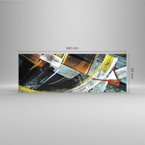 Obraz na skle - Energie pohybu - 140x50 cm