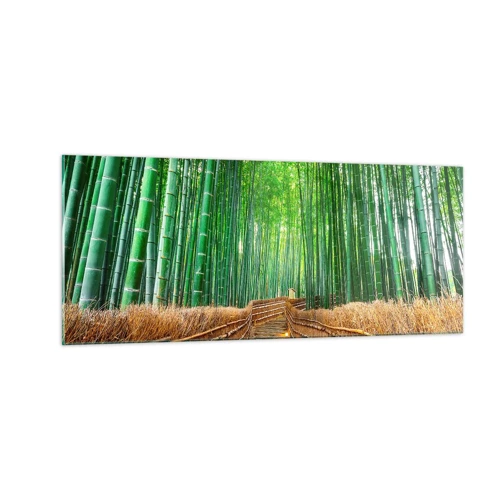 Obraz na skle - Esence asijské přírody - 100x40 cm
