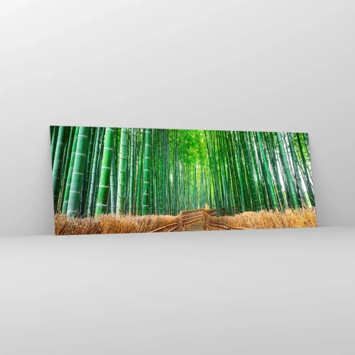 Obraz na skle - Esence asijské přírody - 140x50 cm