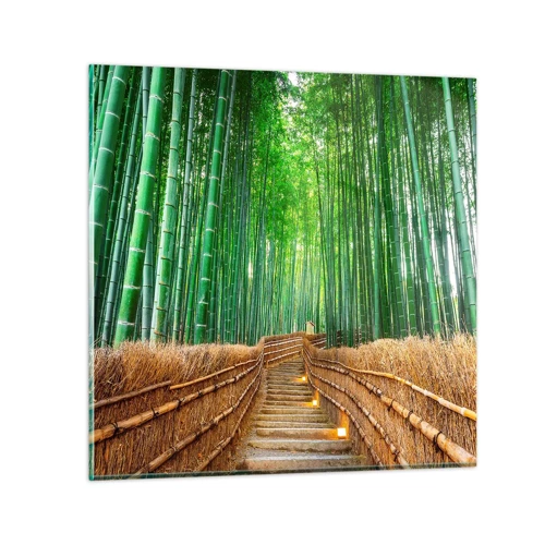 Obraz na skle - Esence asijské přírody - 40x40 cm